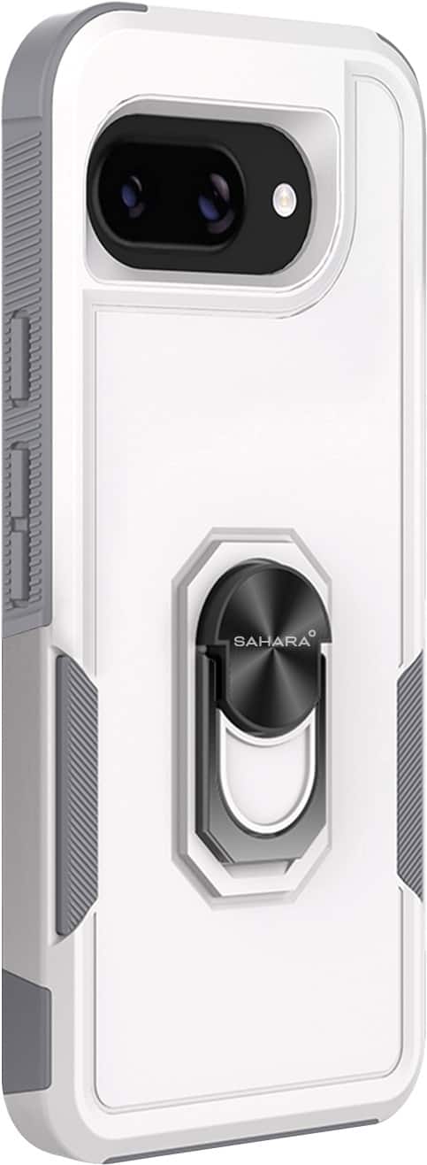 Angle. SaharaCase - Raider Series Heavy Duty Case for Google Pixel 9a - Fossil White.