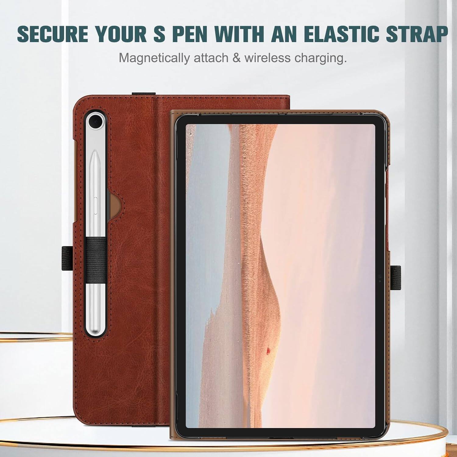 SECURE YOUR S PEN WITH AN ELASTIC STRAP  
Magnetically attach & wireless charging.