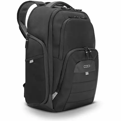 Front. CODi - PRO SPORT PACK MADE WITH RECYCL HOLDS LAPTOPS UP TO 16IN - Black.