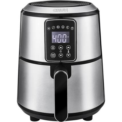 CRUX 3 Quart Digital Air Fryer, Steel 17282 Stainless 17282