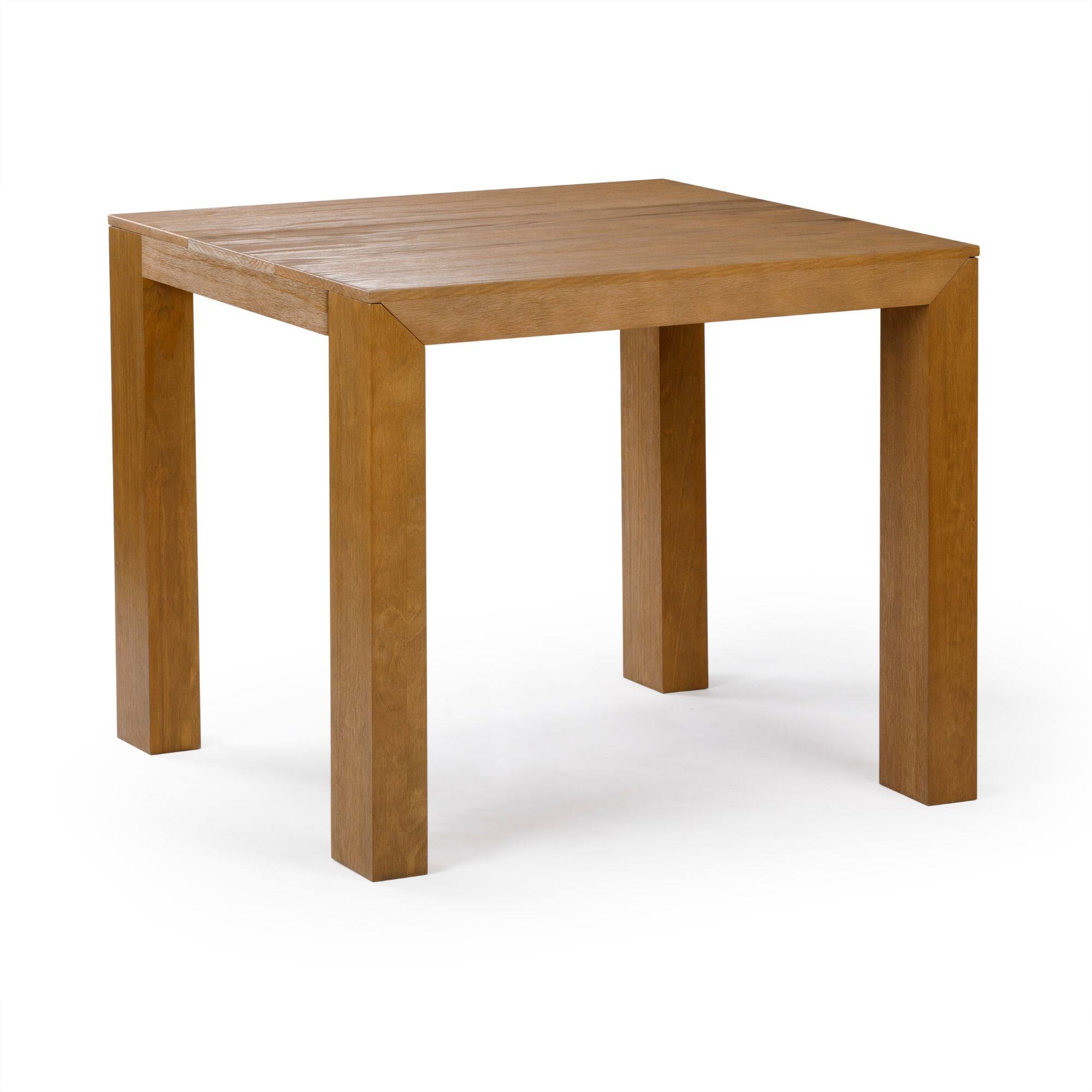 Alt View 2. Plank+Beam - Modern Pub Dining Table Counter Height ( 41in / 1050mm), Pecan Wirebrush - Pecan Wirebrush.