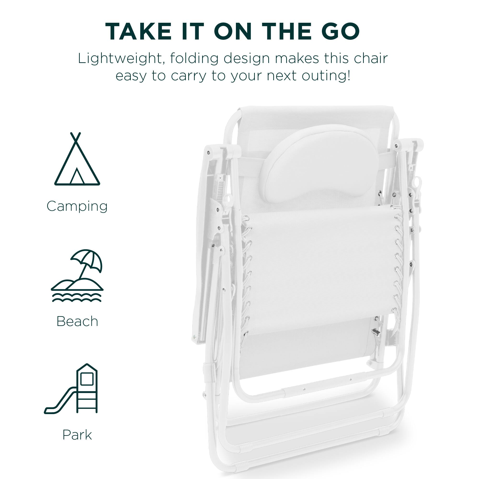 TAKE IT ON THE GO
Lightweight, folding design makes this chair easy to carry to your next outing!

Camping
Beach
Park