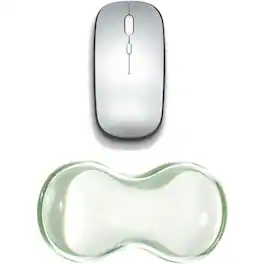 RTMB - Gel Mouse Wrist Rest, Ergonomic Support, Transparent Green - Clear