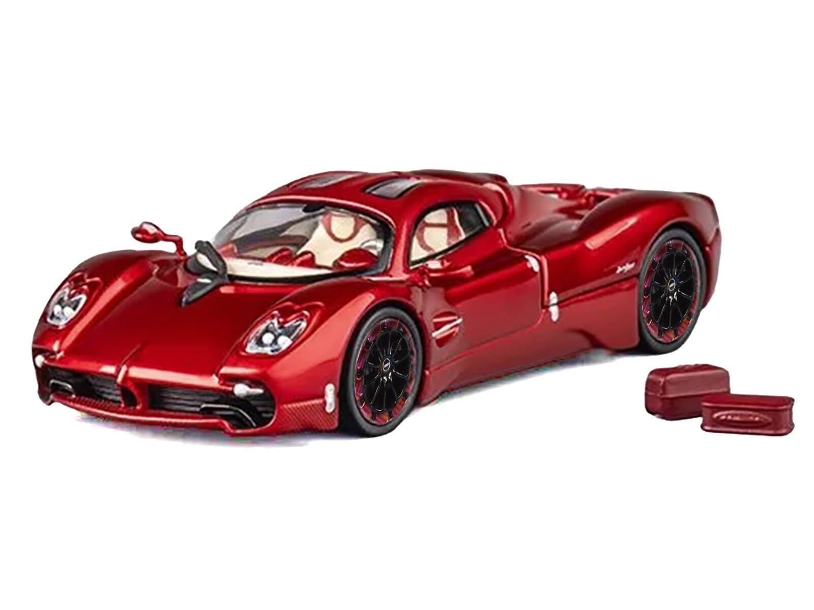 Alt View 3. CM Models - Pagani Utopia Red Metallic with Red Carbon Top 1/64 Diecast Model Car by CM Model.