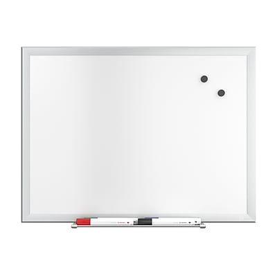 TRU RED - Magnetic Steel Dry Erase Board, 2' x 1.5' - Satin Frame