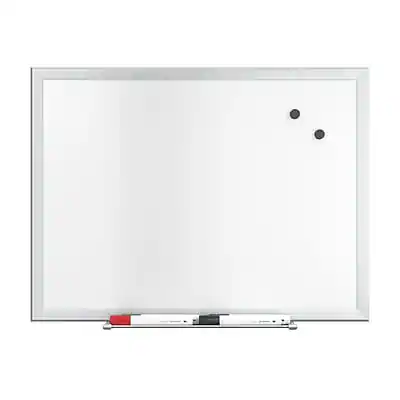 Front. TRU RED - Magnetic Steel Dry Erase Board, 2' x 1.5' - Satin Frame.