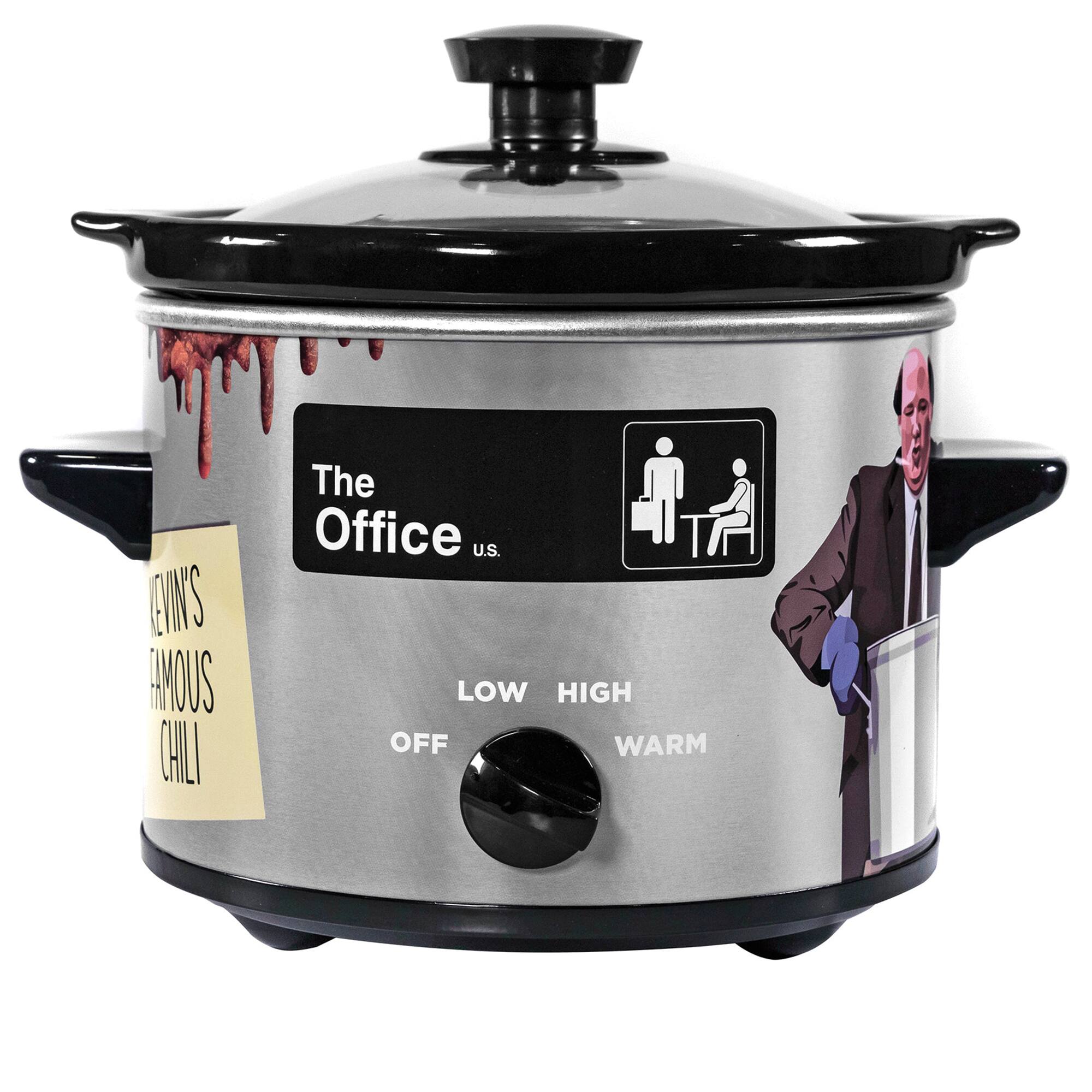 Front. Uncanny Brands - Uncanny Brands The Office 2 Quart  Slow Cooker - Gray.