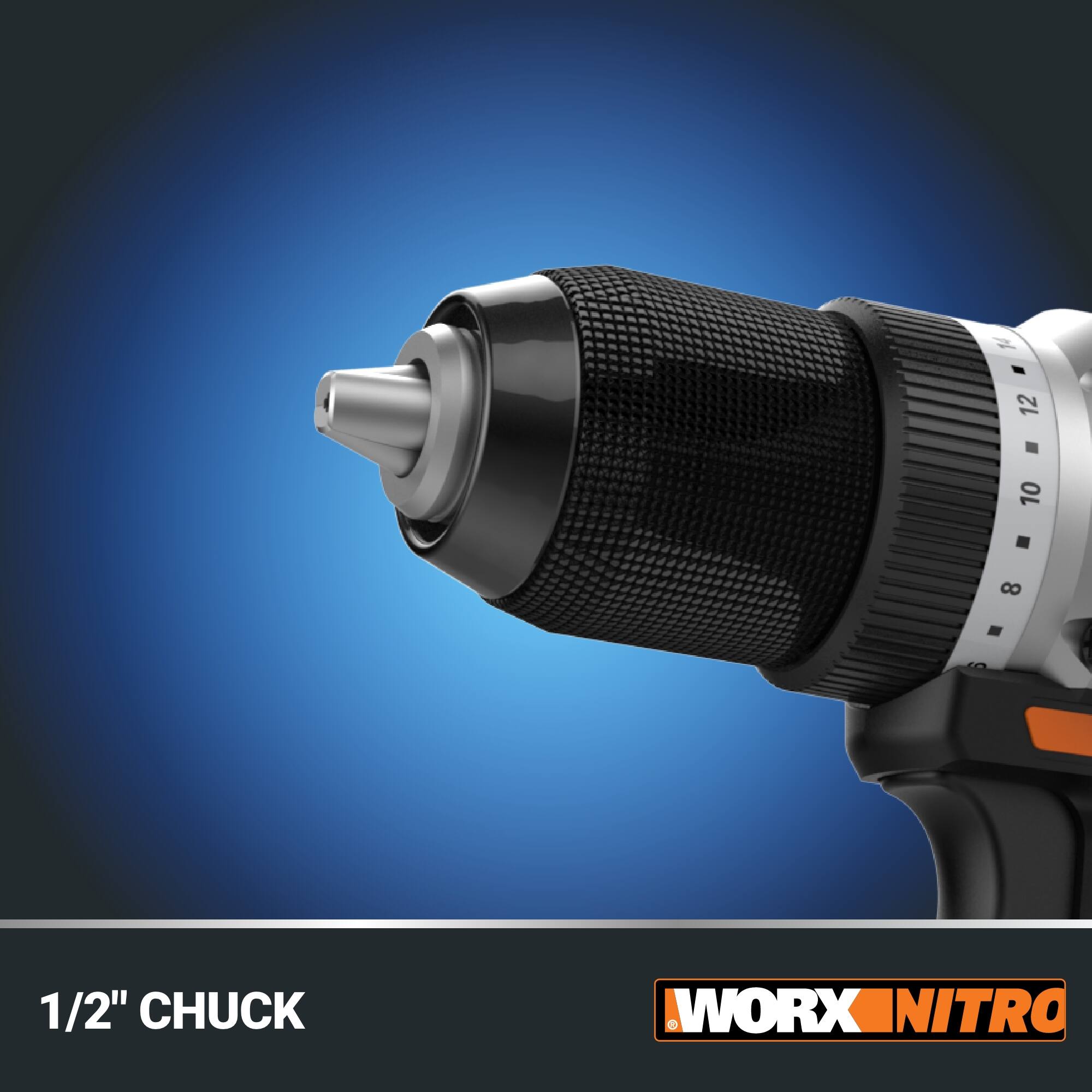 The text on the image reads "1/2" Chuck Workx Nitro".