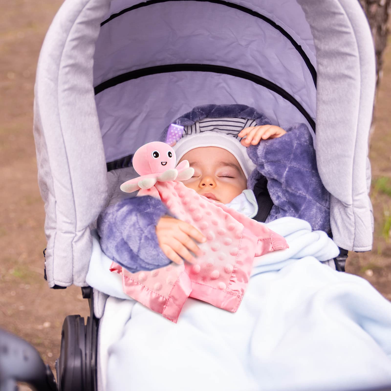 Alt View 4. Pacoar Cade - Security Blanket Loveys For Snuggle Plush Octopus Stuffed Animal Gifts And 100% PolyesterPremium Material: Thesecurity - Black Cat.