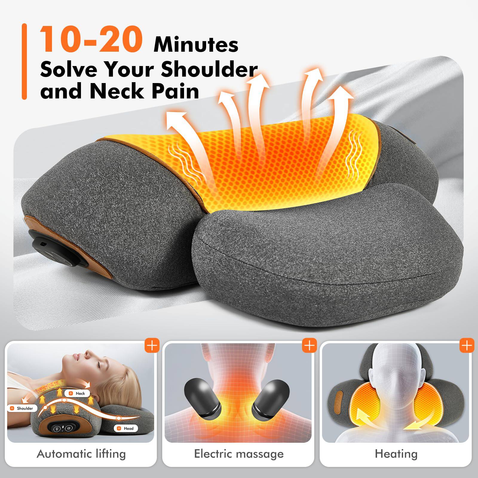 10-20 Minutes Solve Your Shoulder and Neck Pain

Automatic lifting
Electric massage
Heating