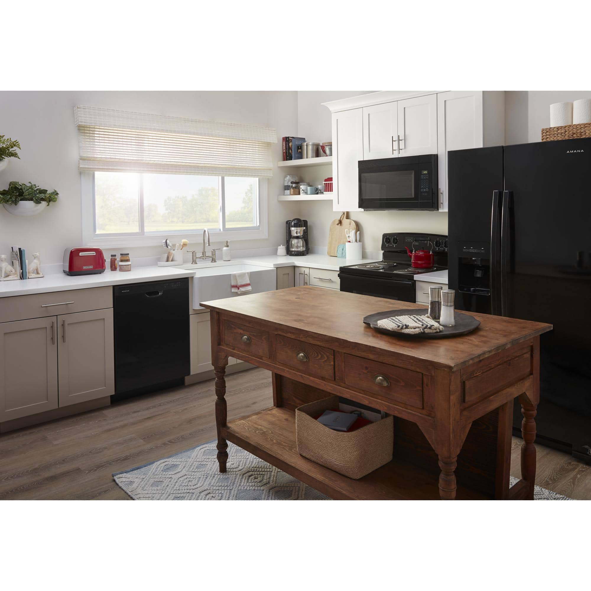 Alt View 16. Amana - 24" Built-In Black Tub Dishwasher with Dark Interior, Large Capacity, 59 dBA - Black.