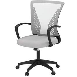 Hivvago - Modern Mid-Back Ergonomic Mesh Office Desk Chair with Armrest on Wheels - Gray