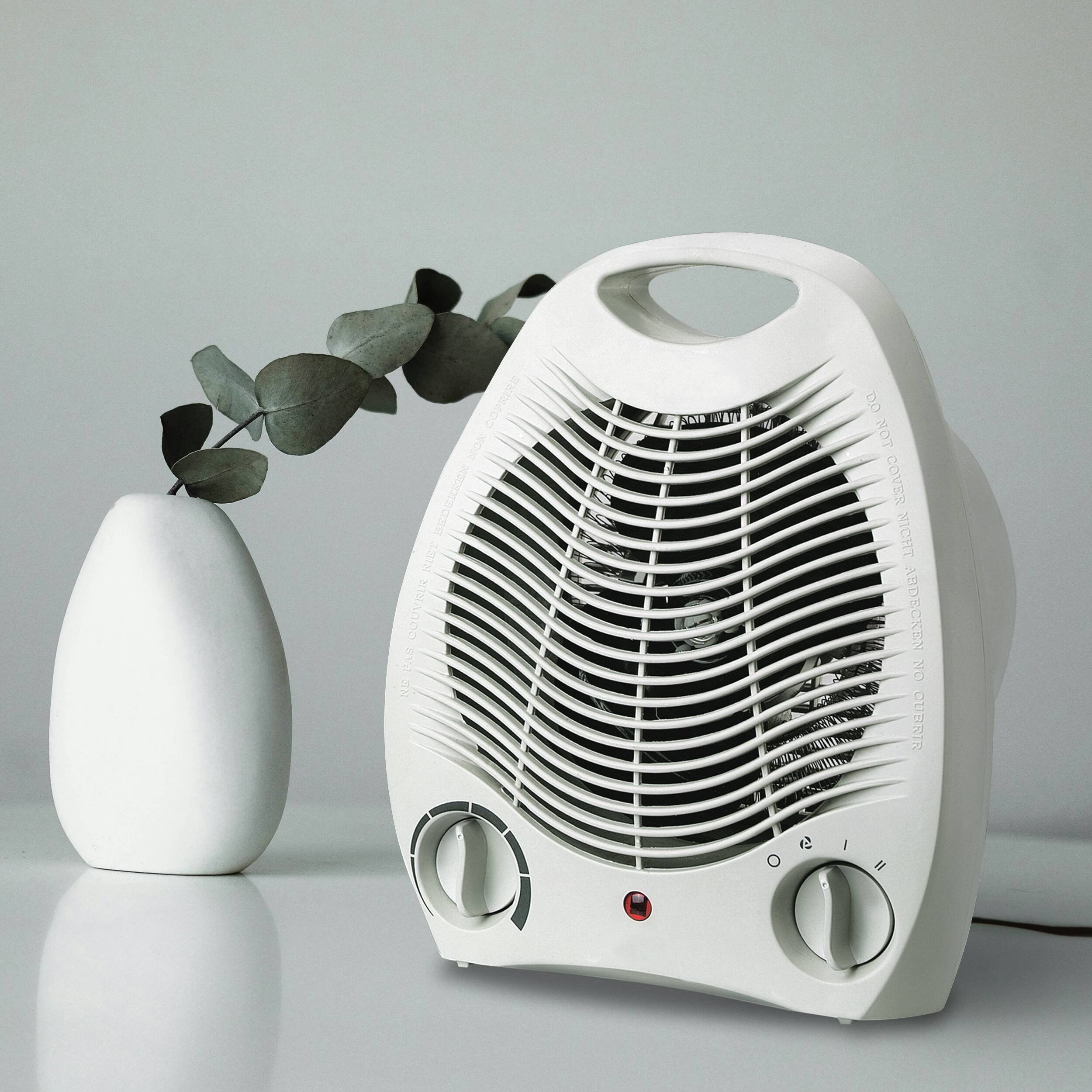 Optimus Portable Fan Heater with Thermostat White 31078843M - Best Buy