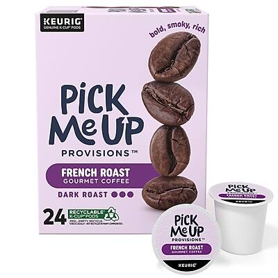 KEURIG GENUINE K-CUP PODS
PICK ME UP PROVISIONS™
bold, smoky, rich
FRENCH ROAST
GOURMET COFFEE
DARK ROAST
24 RECYCLABLE K-CUP PODS
PICK ME UP PROVISIONS™
FRENCH ROAST
GOURMET COFFEE
DARK ROAST
KEURIG