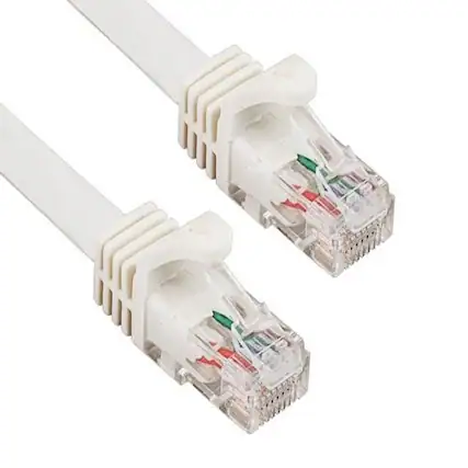 Front. Sanoxy - SANOXY Cables and Adapters; 5ft Cat6a 600 MHz UTP Snagless Ethernet Network Patch Cable, White - White.