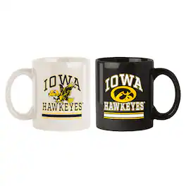 Logo Brands - Iowa Hawkeyes Two-Pack 15oz. Color Mug Set - Multicolor