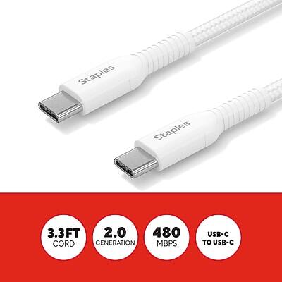 Staples 3.3FT 2.0 Generation 480 MBPS USB-C to USB-C Cord