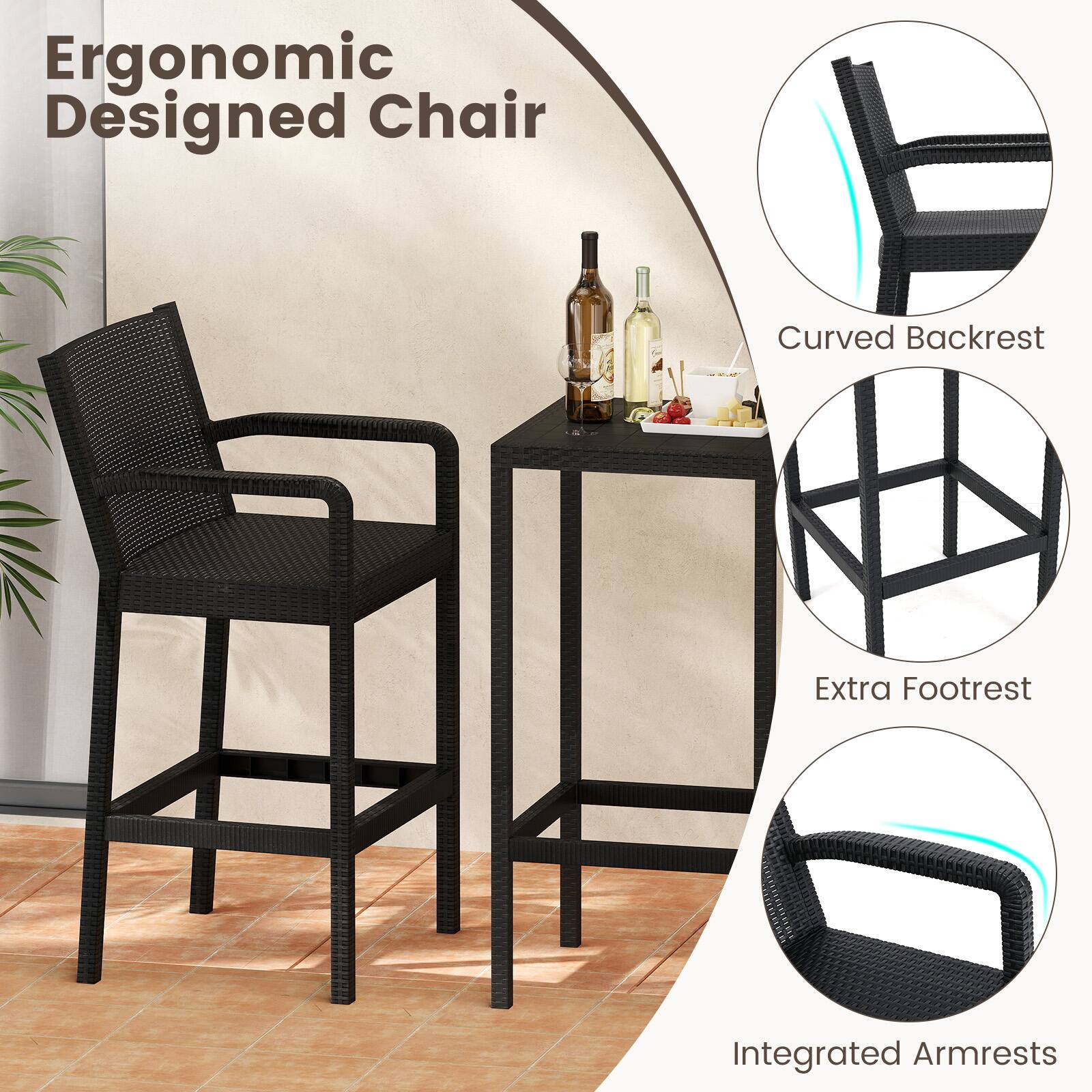 Ergonomic Designed Chair

- Curved Backrest
- Extra Footrest
- Integrated Armrests