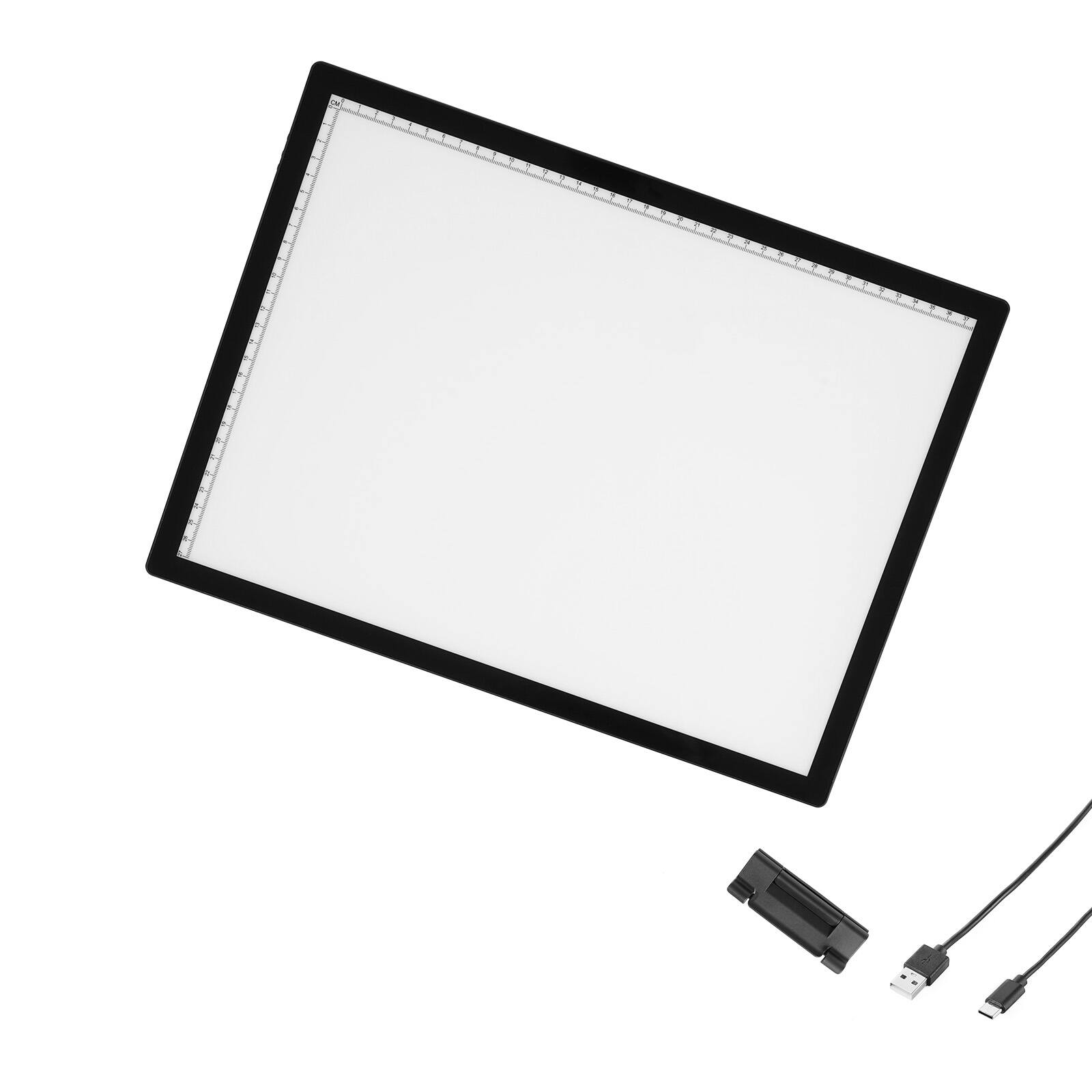 Alt View 5. VEVOR - Light Board, A3 LED Light Pad with 6 Level Dimmable Brightness, Rechargeable Light Table for Tracing, Light Box - Black.