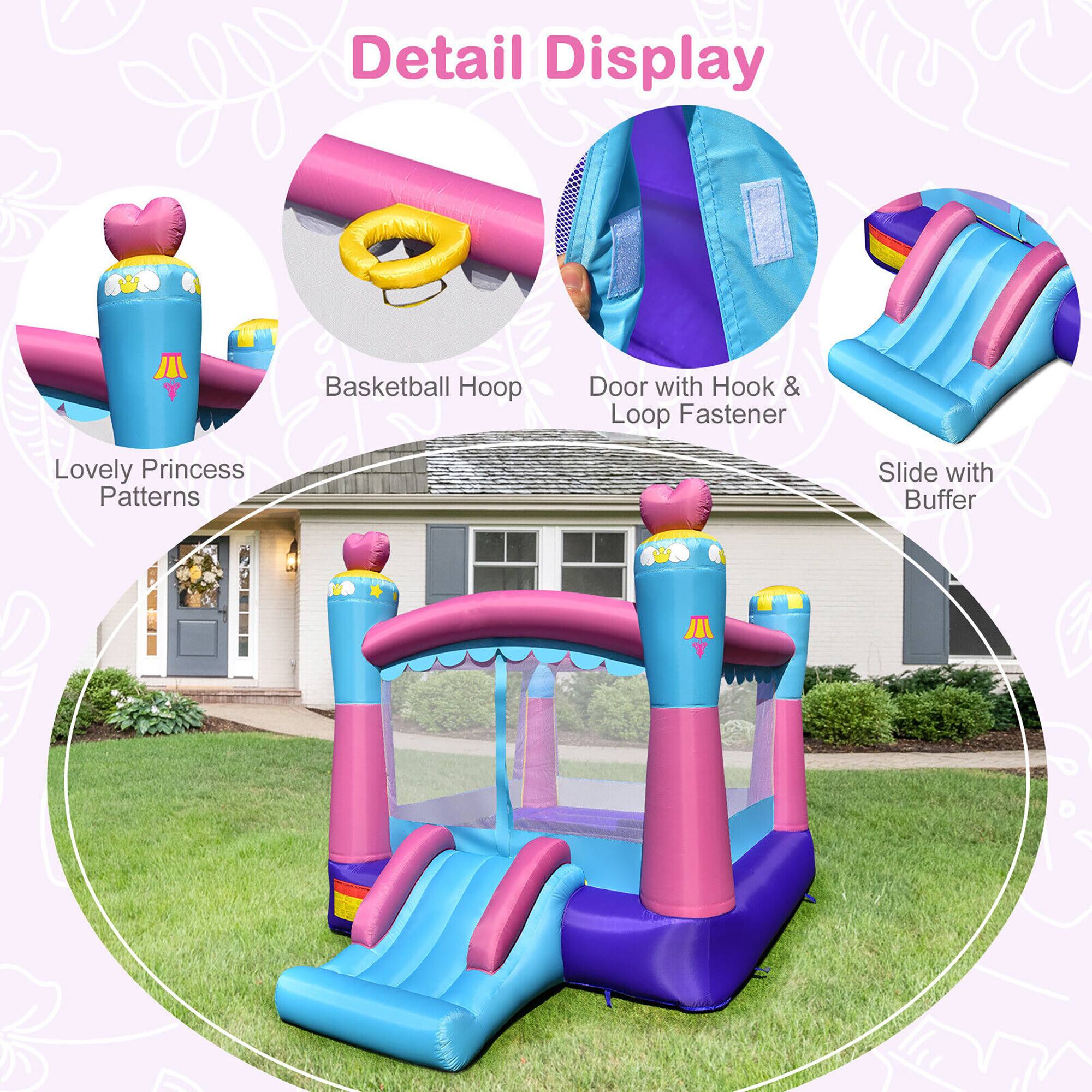 Detail Display

- Lovely Princess Patterns
- Basketball Hoop
- Door with Hook & Loop Fastener
- Slide with Buffer