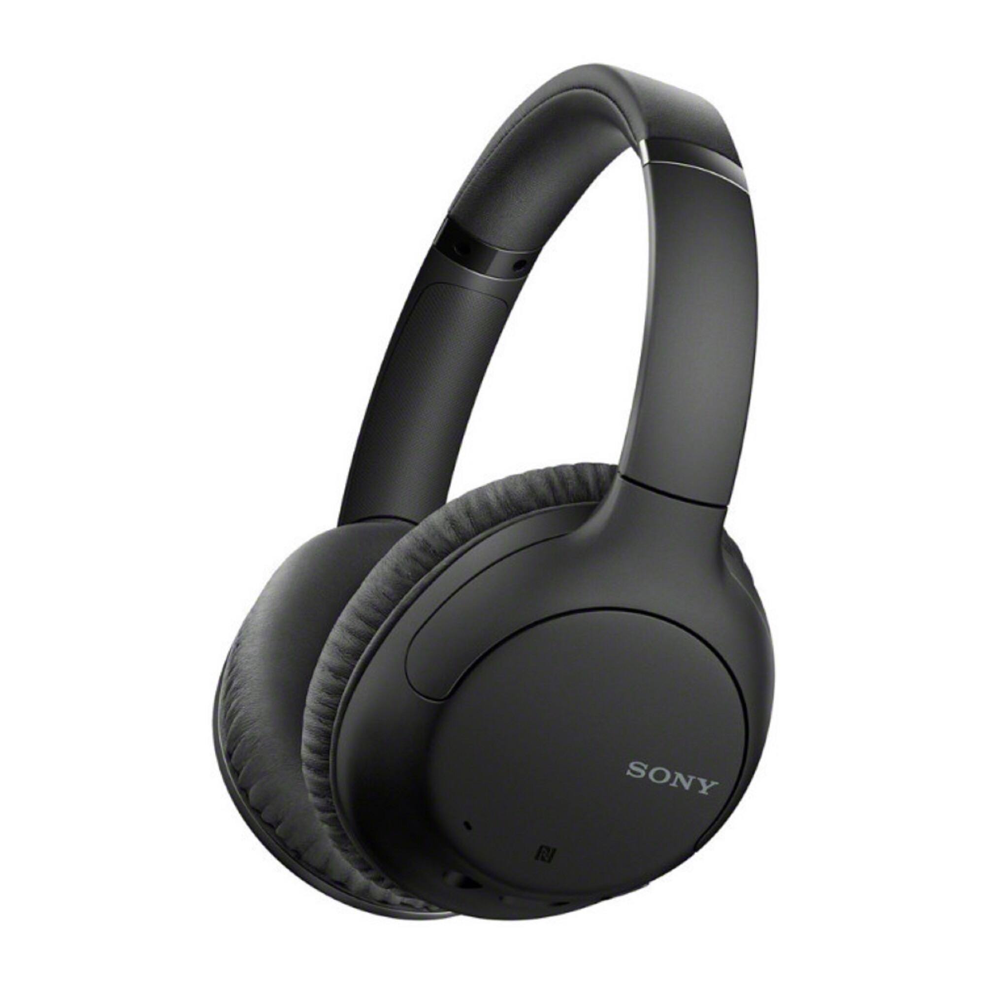 Angle. Sony - Sony WH-1000XM4 Wireless Noise Canceling Over-Ear Headphones (Black) Bundle - Black.