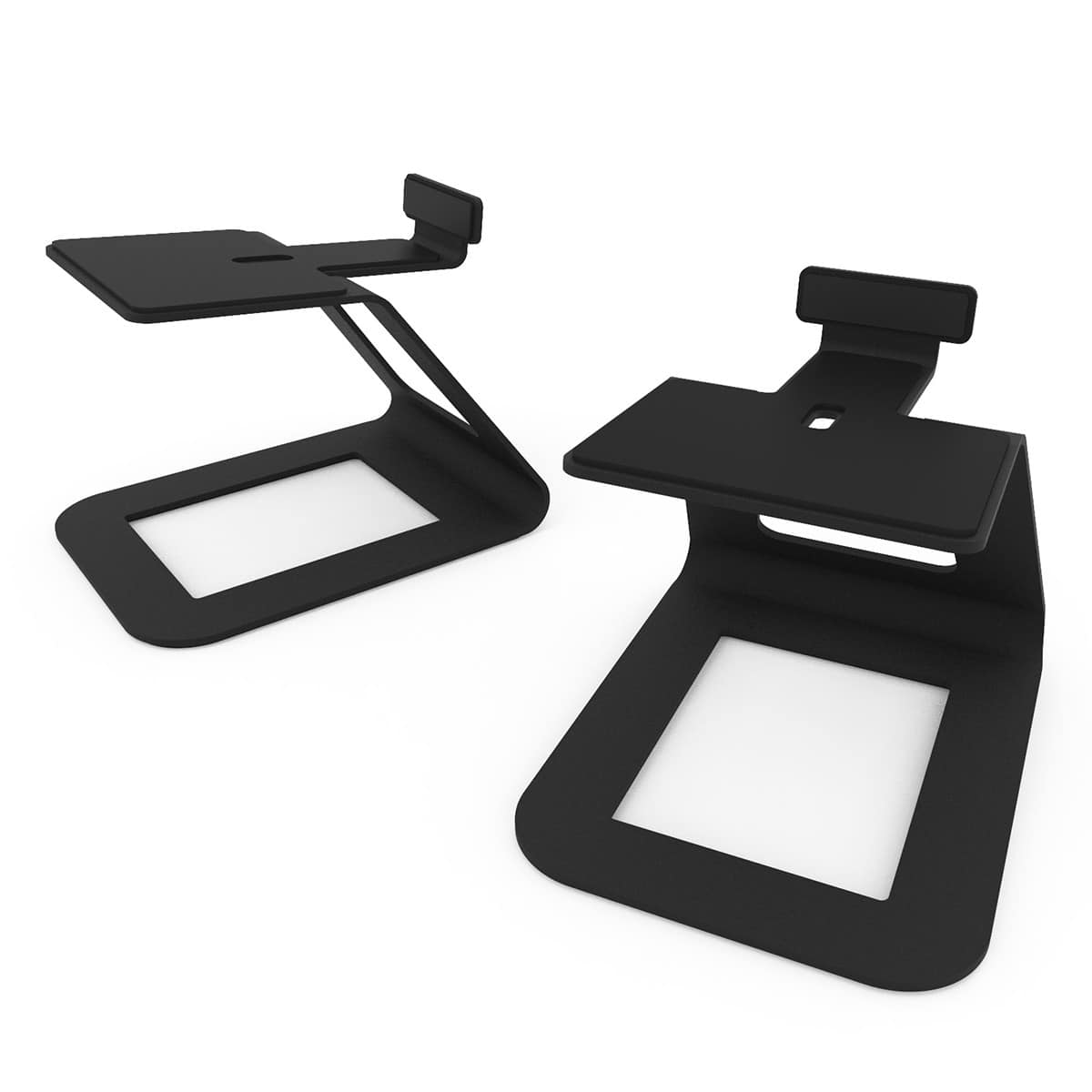 Kanto - SE6 Elevated Desktop Speaker Stands for Large Speakers - Pair - Black