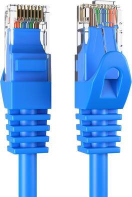 Cables Direct Online - Cat6 Ethernet Cable 100FT 550Mhz UTP Patch Cord LAN Wire for PC Laptop Router Modem TV Console - Blue