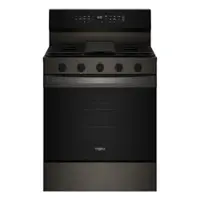 Whirlpool - 5.0 Cu. Ft. Freestanding Gas Range with Air Cooking Technology - Black-on-Stainless - Front_Zoom