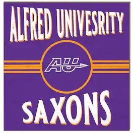 Jardine - Alfred University Saxons 10'' x 10'' Retro Team Sign - Purple