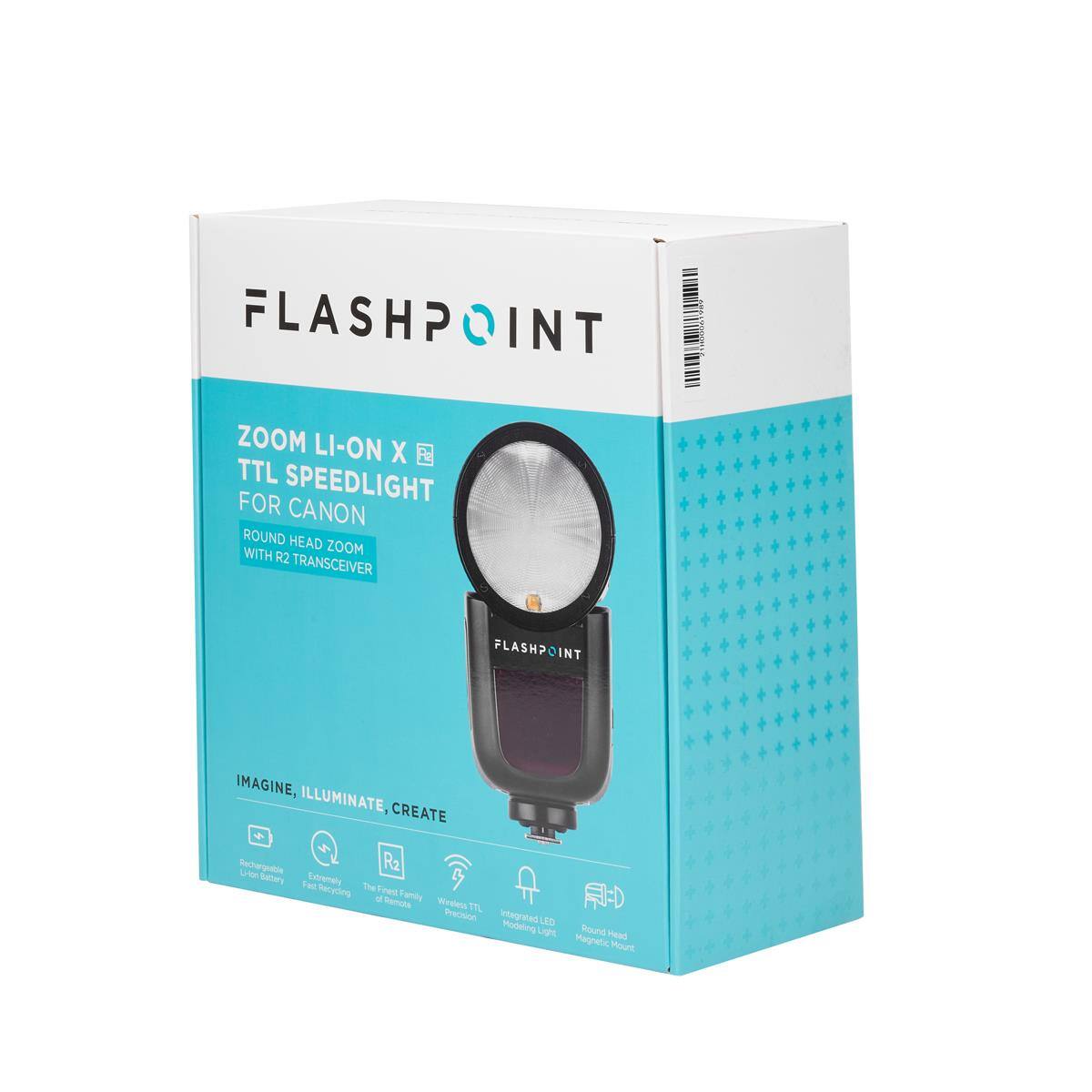 FLASHPOINT ZOOM LI-ON X TTL SPEEDLIGHT FOR CANON ROUND HEAD ZOOM WITH R2 TRANSCEIVER

FLASHPOINT
IMAGINE, ILLUMINATE, CREATE

Rechargeable R2 U-Ipn Battery
Extremely Fast
The First 2 Family Wireless TTL Precision Modeling Light
Round Head Magnetic Mount