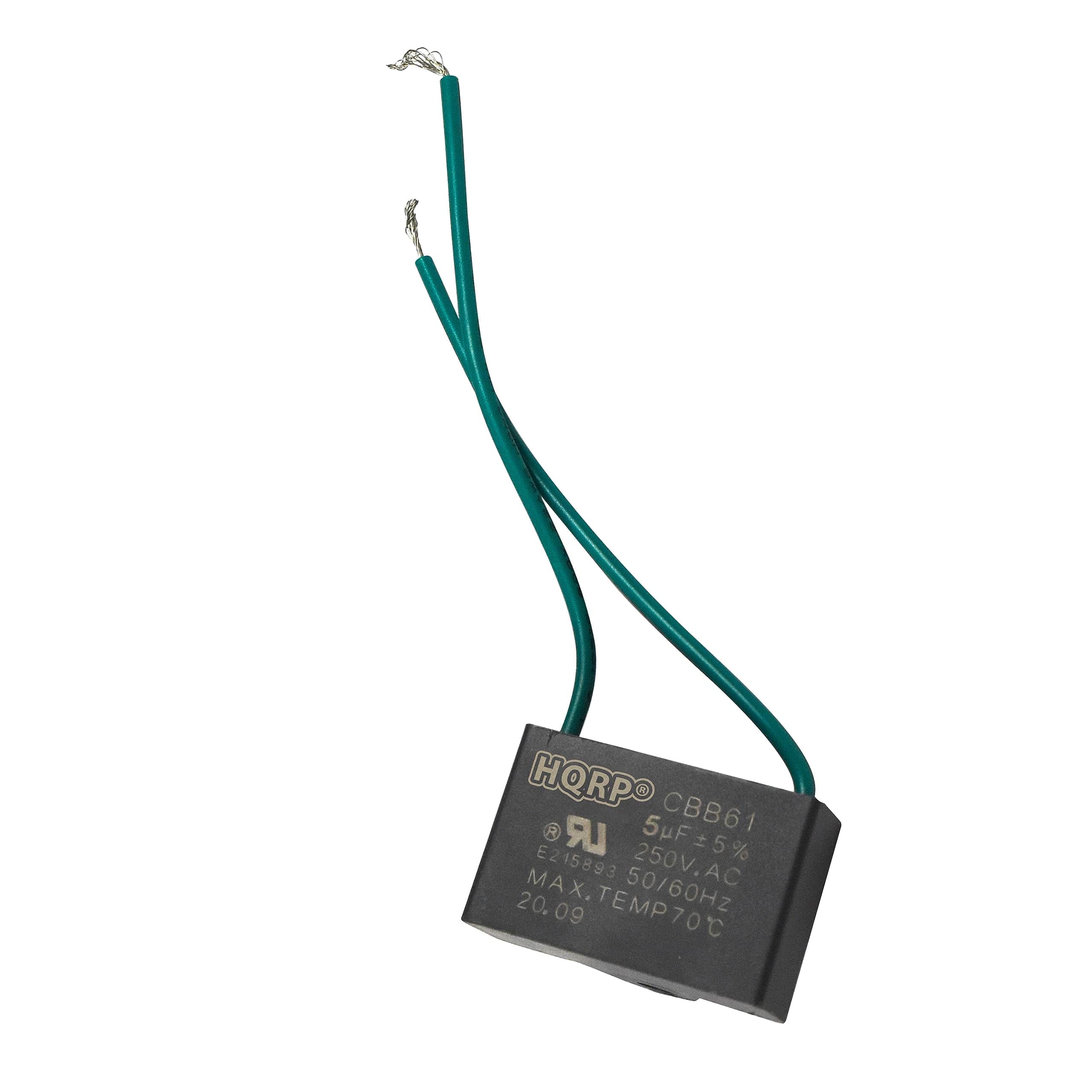 HQRP - Ceiling Fan Capacitor CBB61 5 uF 2-Wire 250 VAC UL Listed Replacement for Hunter price history on PriceWatchPro