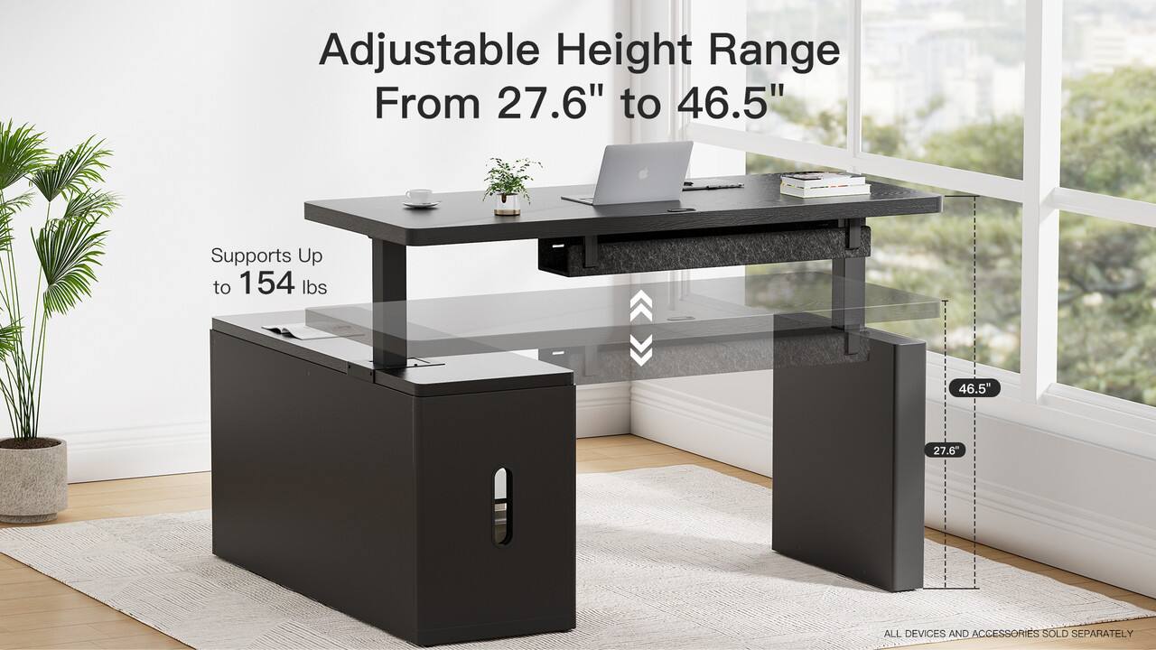 Adjustable Height Range From 27.6" to 46.5"

Supports Up to 154 lbs

ALL DEVICES AND ACCESSORIES SOLD SEPARATELY