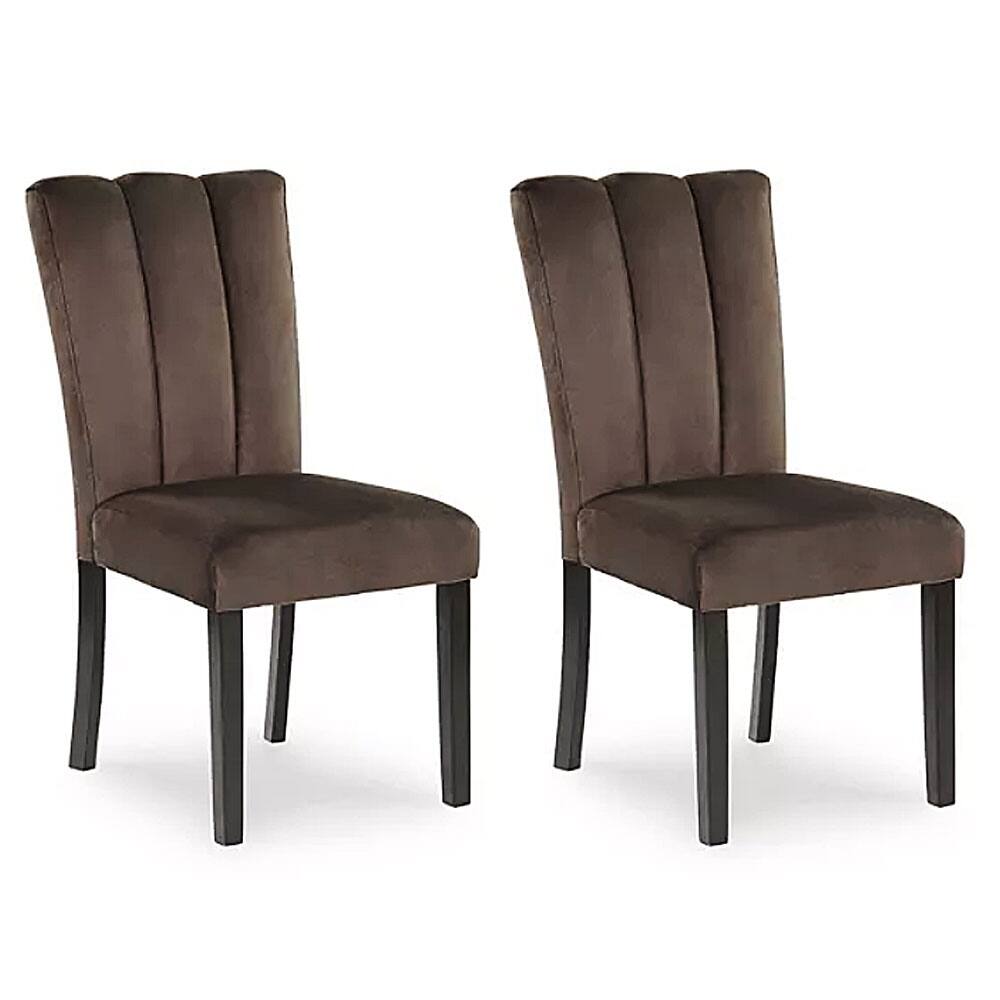 Angle. Ashly - Zendalia Dining Chairs — Set of 2 - Brown.