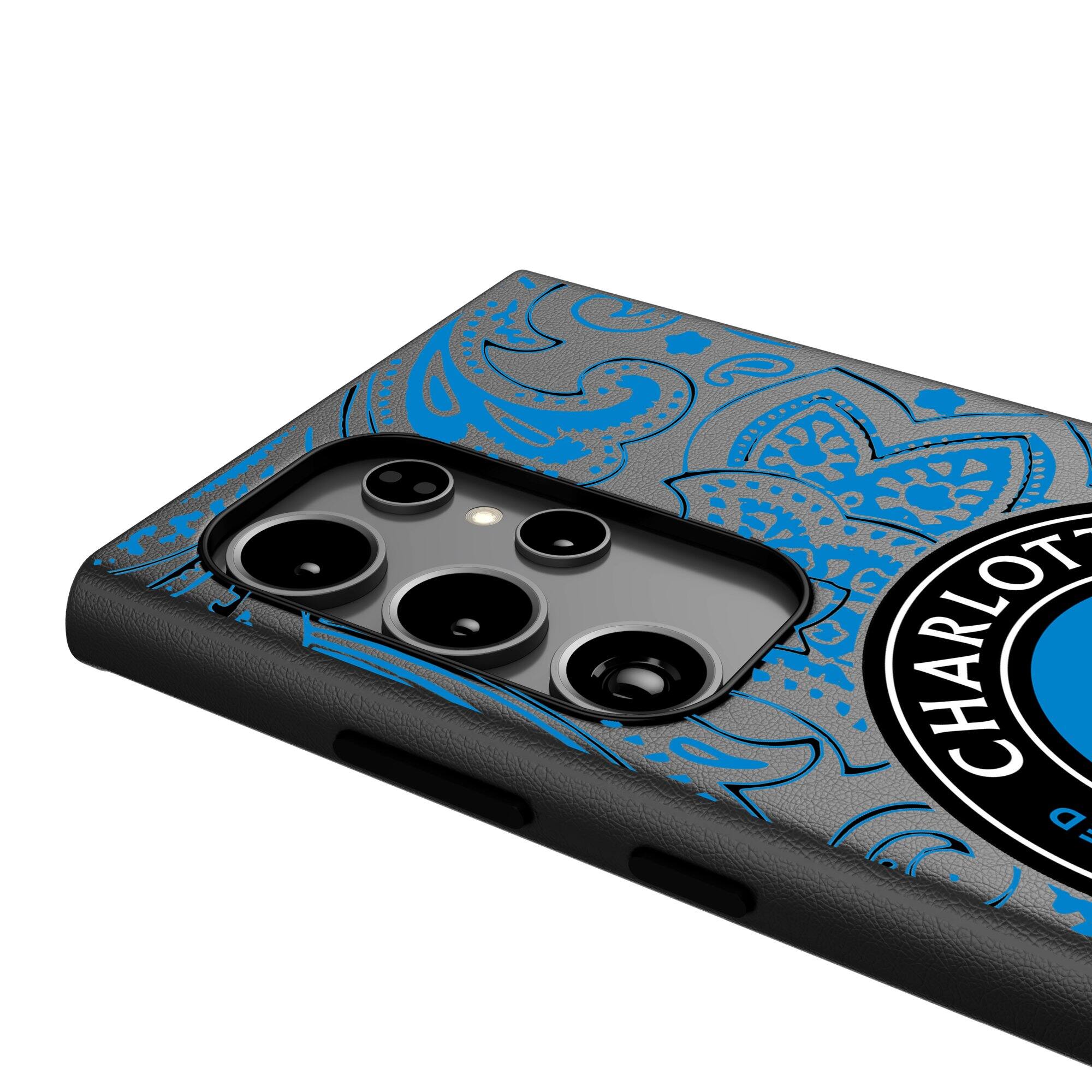 Alt View 3. Keyscaper - Black Charlotte FC Galaxy Magnetic Bump Case - S24 Ultra - Black.