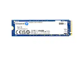Kingston - NV3 M.2 2280 500GB PCIe 4.0 x4 NVMe Internal Solid State Drive (SSD) SNV3S/500G up to Up to 6000 MB/s