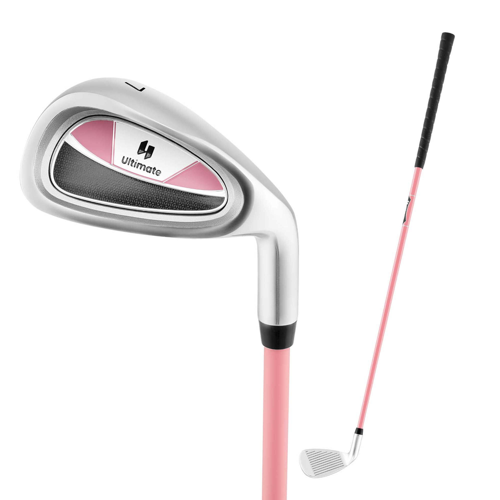 Alt View 9. Costway - Costway 33" Junior #7 Iron for Kids with Fiberglass Shaft & Headcover Individual Gold Club Pink - Pink.