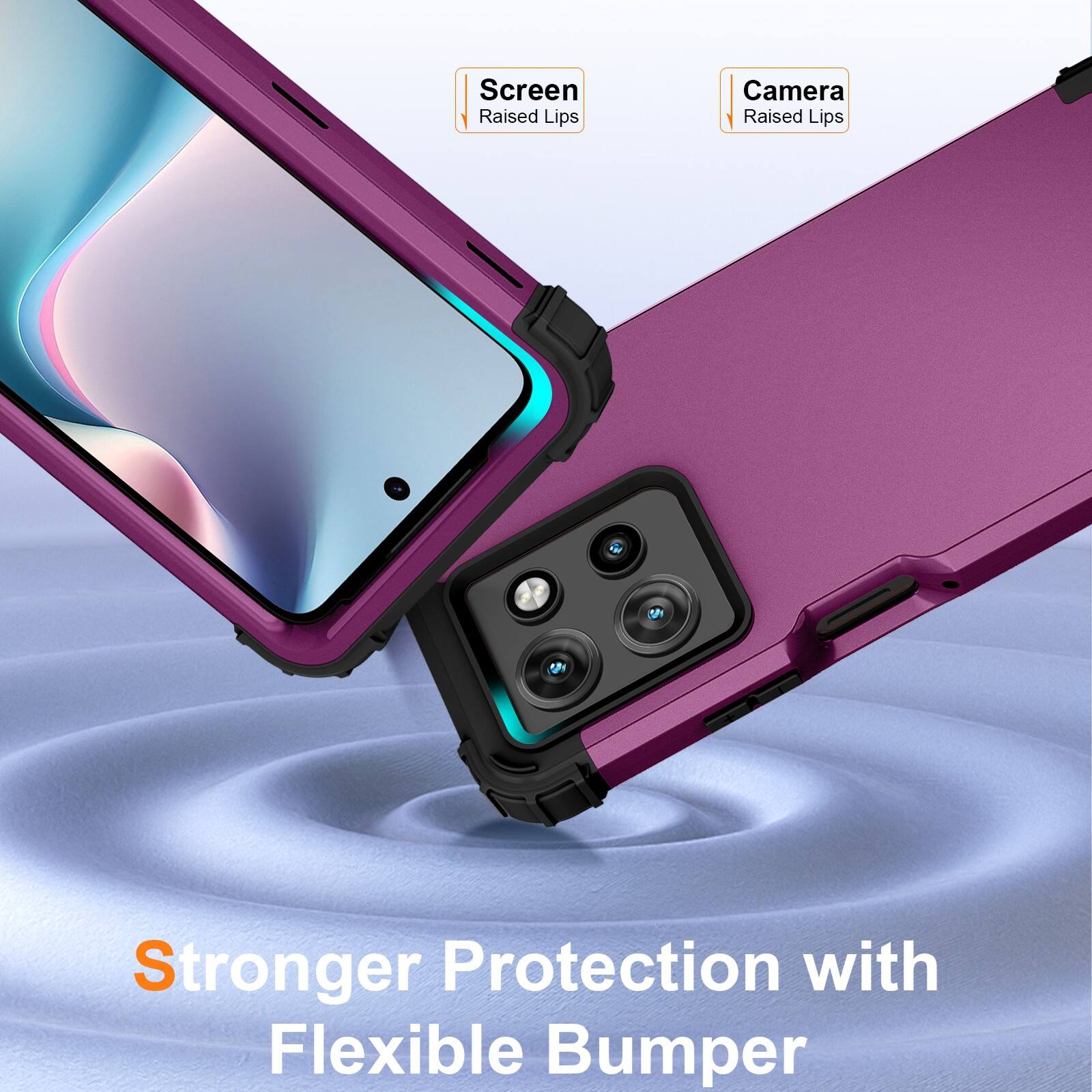 Screen Raised Lips  
Camera Raised Lips  
Stronger Protection with Flexible Bumper