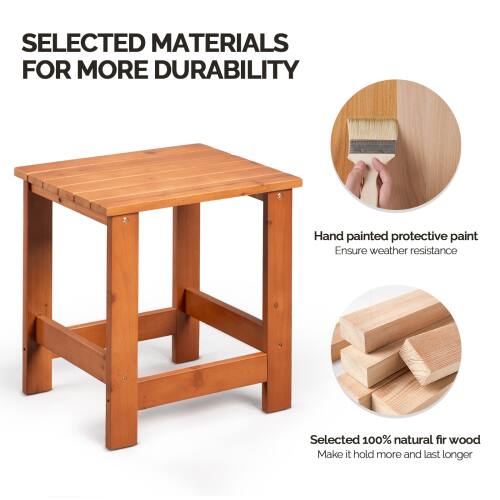 SELECTED MATERIALS FOR MORE DURABILITY

- Hand painted protective paint
  Ensure weather resistance

- Selected 100% natural fir wood
  Make it hold more and last longer