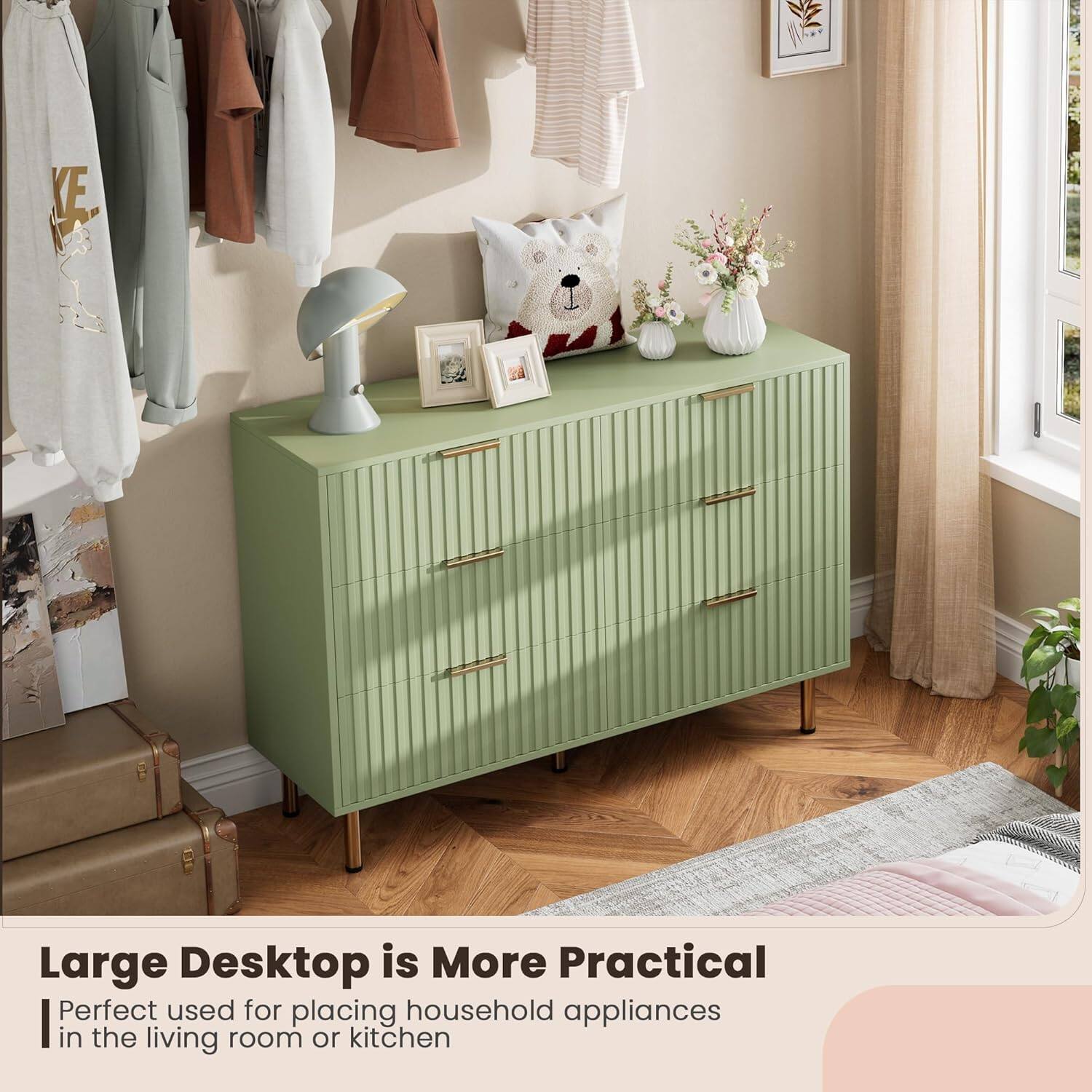 Large Desktop is More Practical

Perfect used for placing household appliances in the living room or kitchen