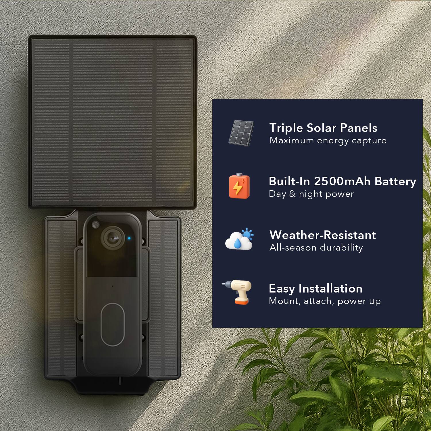 Wasserstein Solar Charger for Blink Video Doorbell (2nd Gen