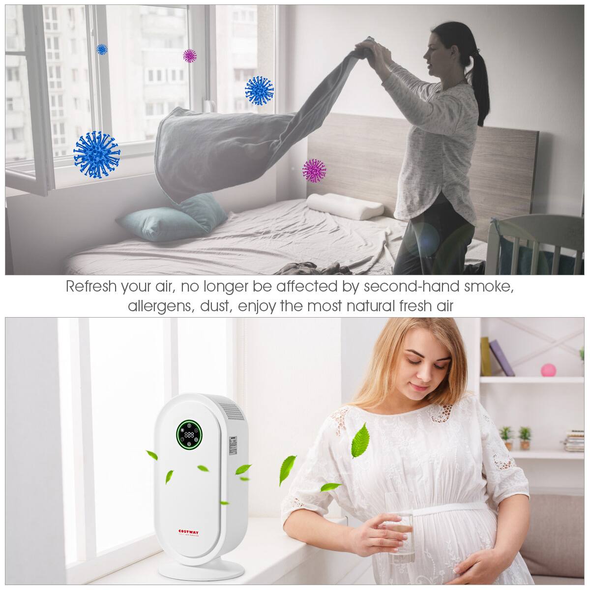 Refresh your air, no longer be affected by second-hand smoke, allergens, dust, enjoy the most natural fresh air.