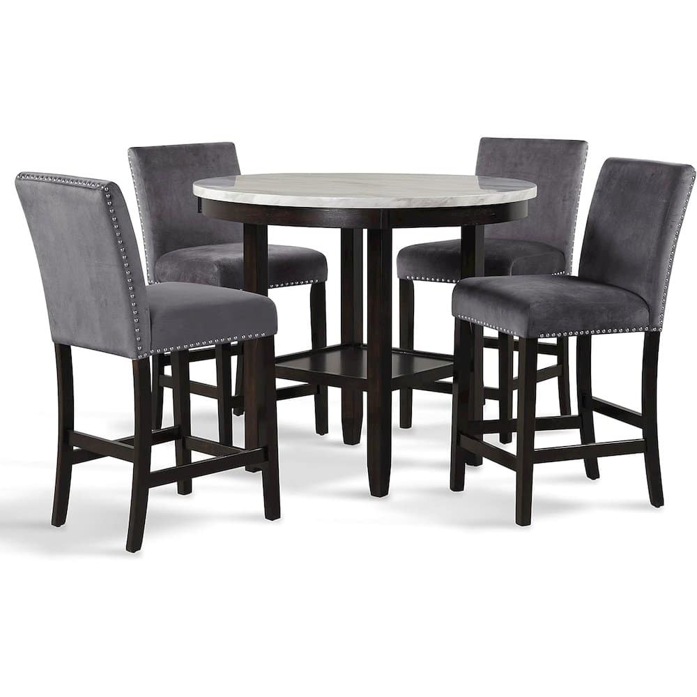 New Classic Furniture - Furniture Celeste Round Wood Counter Table - Espresso price history on PriceWatchPro