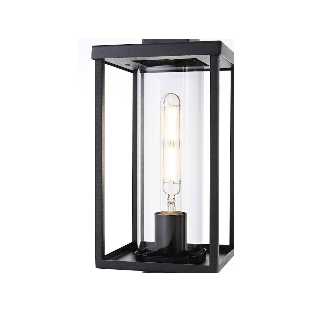 Alt View 3. Elegant Lighting - Memphis 7 inch Outdoor Pendant in Black - Black.