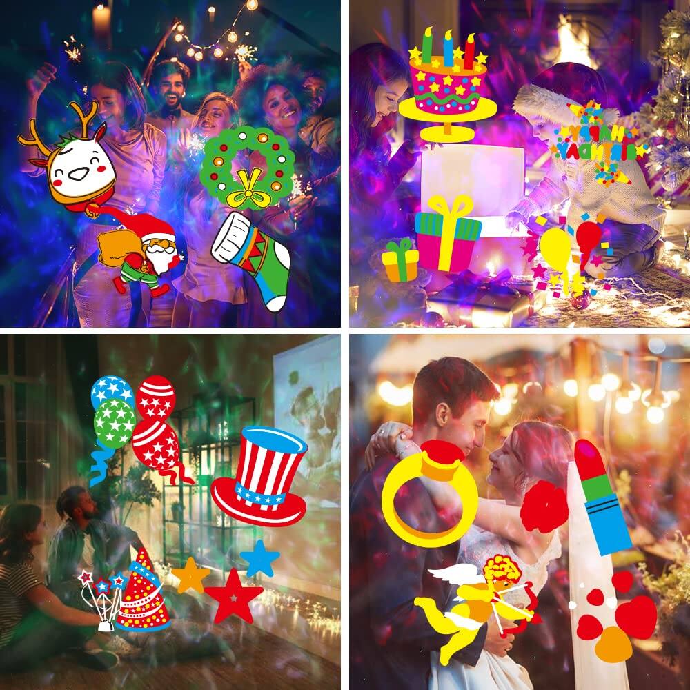 Alt View 2. Reds Spade - Slide Show LED Holiday Projector Outdoor Waterproof Ocean Wave Effect Christmas Projector Lights Slide - Default.