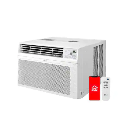 Front. LG - LG 10,000 BTU 115V ELECTRONIC SMART WAC W/REMOTE - WHITE.