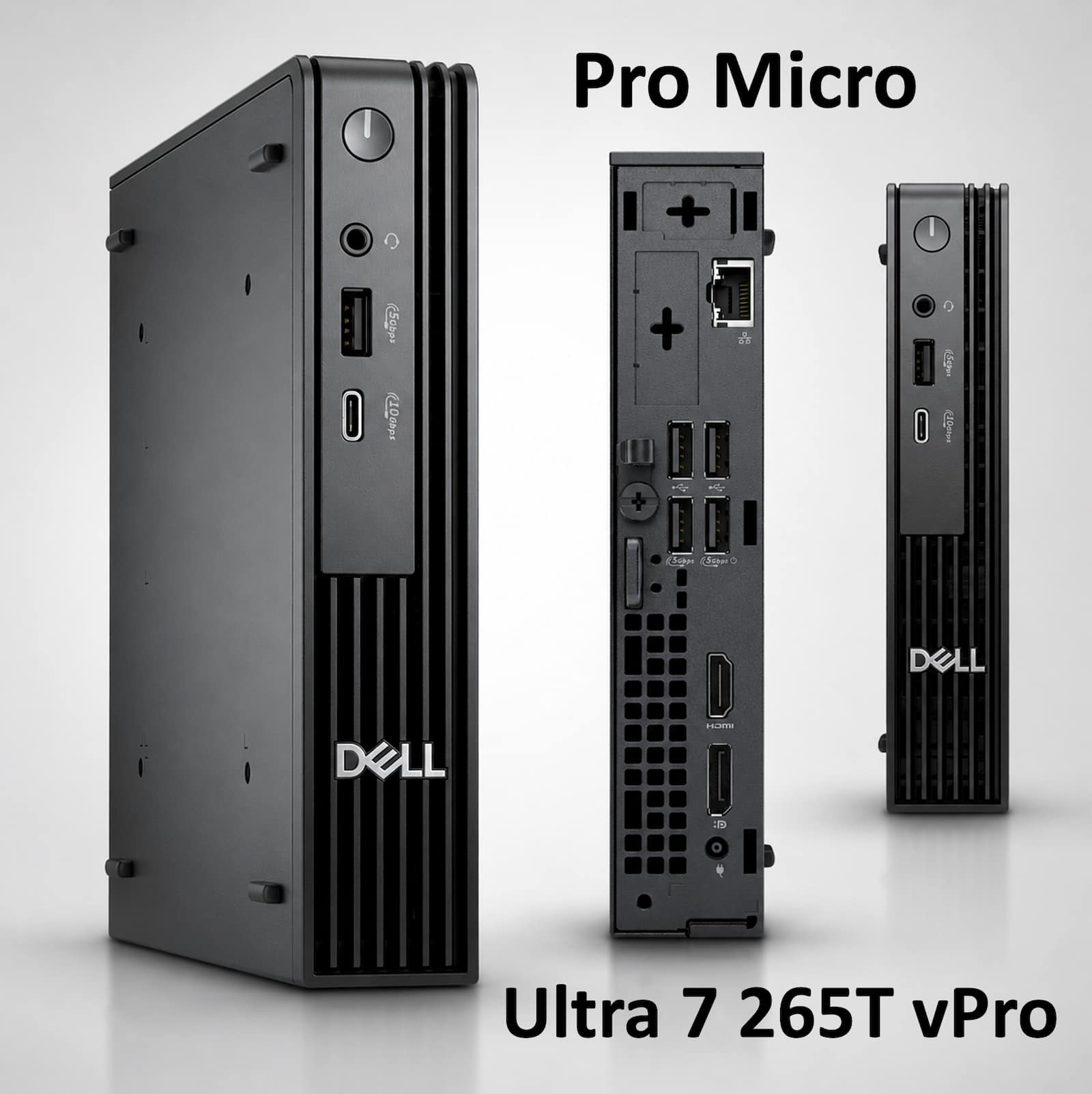 Dell Upgraded Pro Micro QCM1250 Desktop (Ultra 7 265T vPro, 32GB