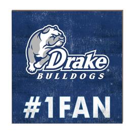 Jardine - Drake Bulldogs 10" x 10" #1 Fan Plaque - Blue
