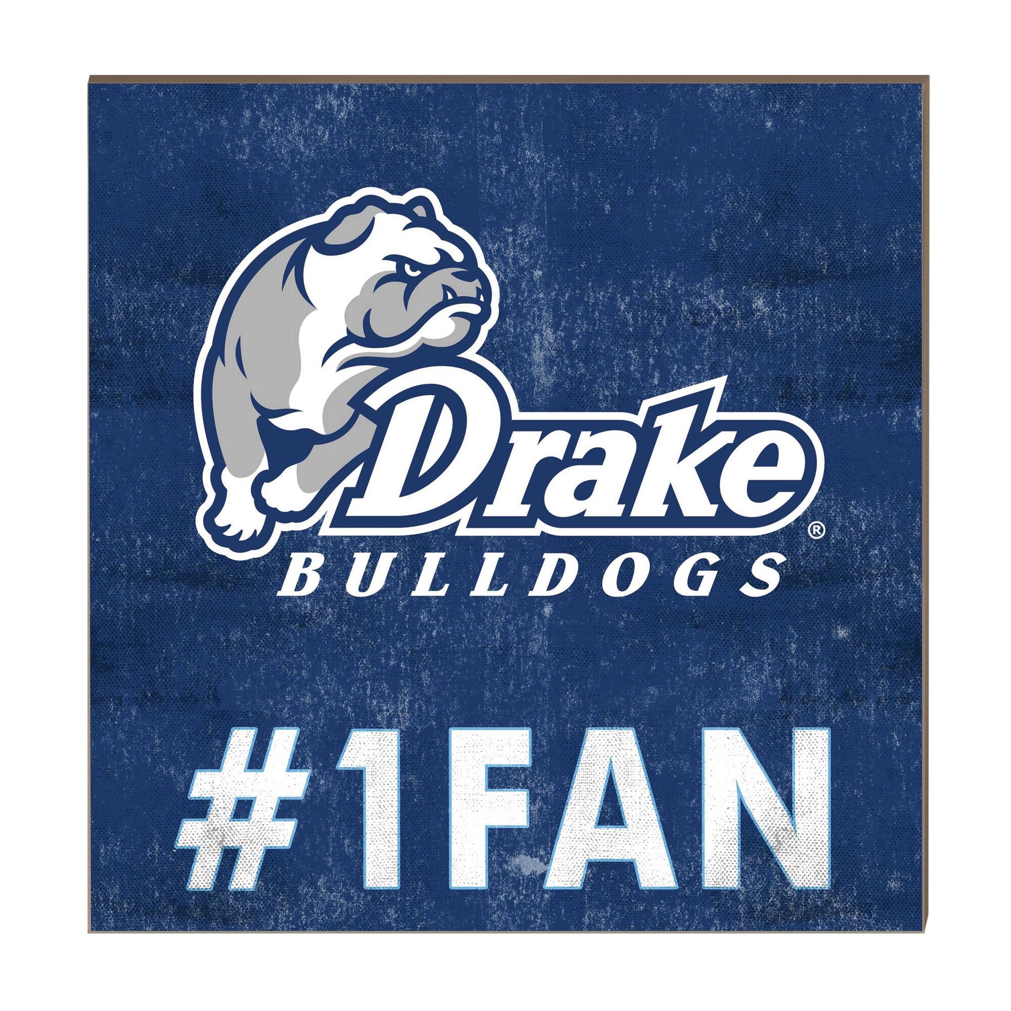 Drake Bulldogs 10" x 10" #1 Fan Plaque