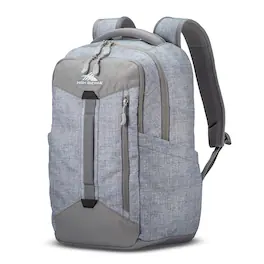 High Sierra - Large Backpack with Device Sleeve and Adjustable Straps - Silver