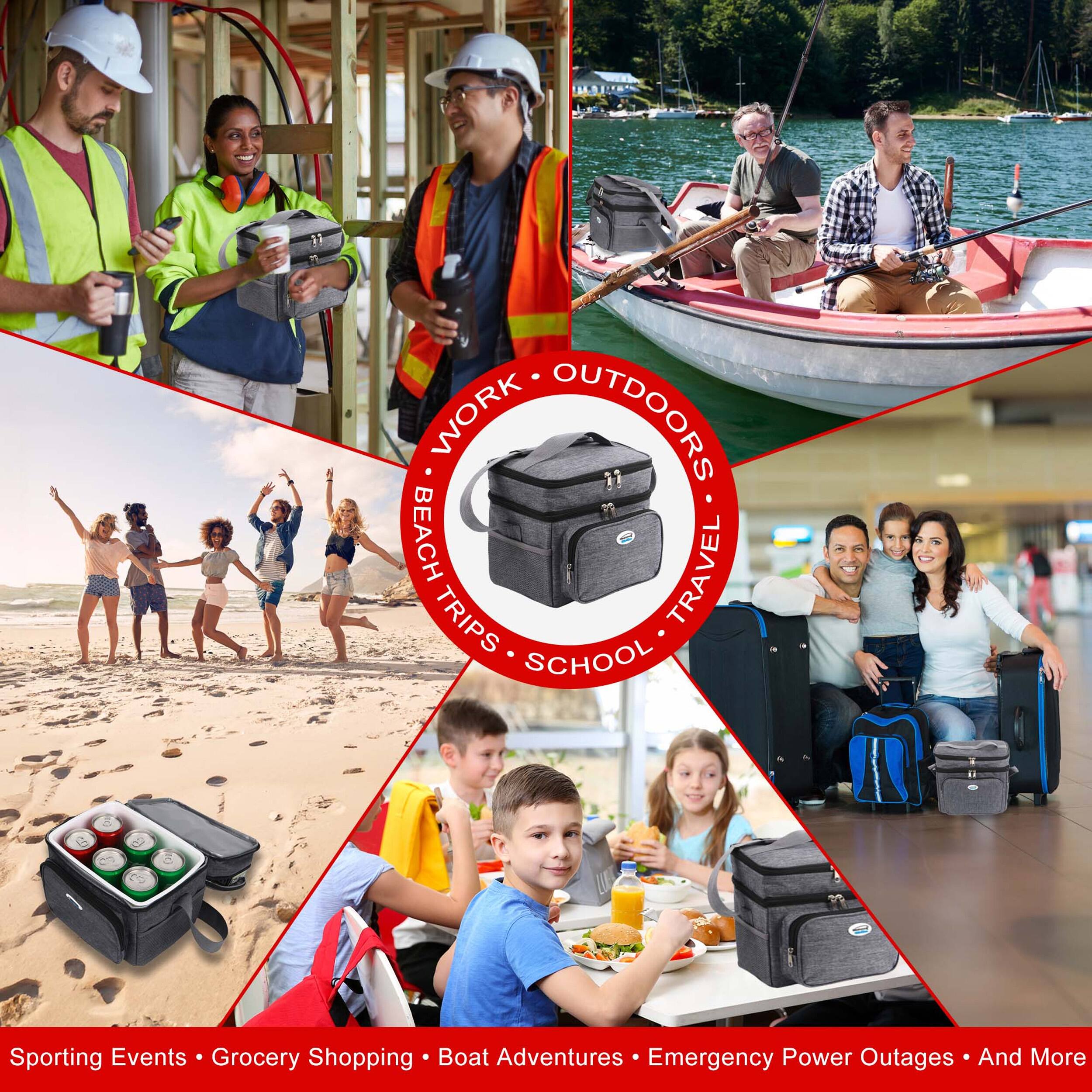 WORK OUTDOORS BEACH TRIPS SCHOOL TRAVEL  
Sporting Events • Grocery Shopping • Boat Adventures • Emergency Power Outages • And More